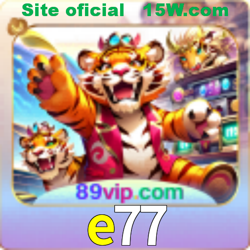 Imagem promocional da e77 mostrando a plataforma e suas vantagens
